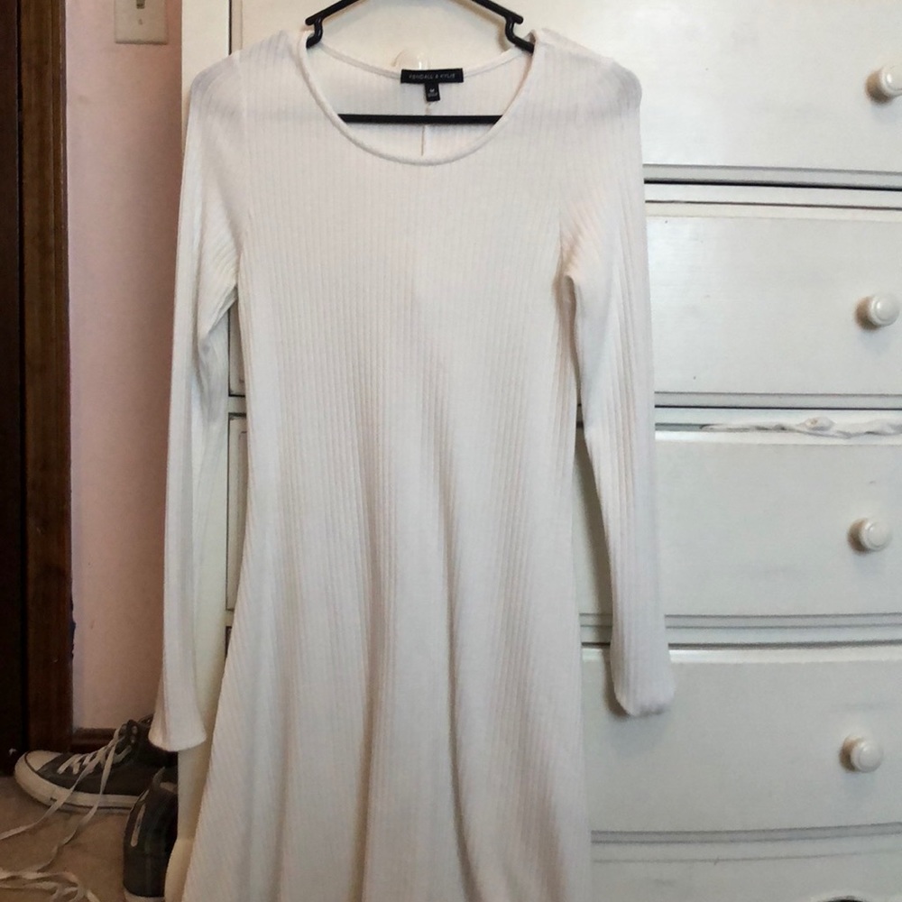 Kendall and Kylie white swing dress